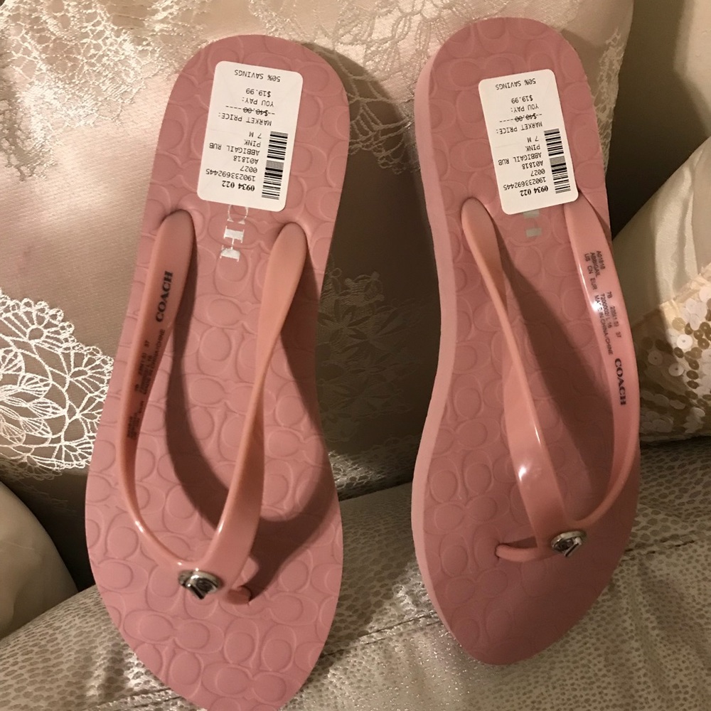 Coach flip flops